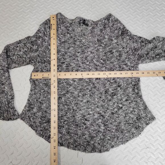 Eileen Fisher Linen Blend Sweater Size Medium Brown Ivory Marled Textured Knit - Picture 7 of 11